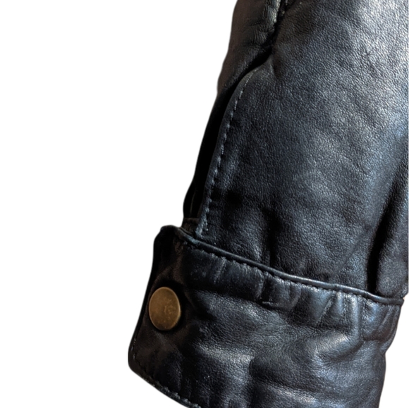 Luis Alvear Womens Soft Leather Jacket Vintage 80s Black Size S Zip Up Biker - Picture 5 of 8